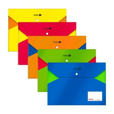 MY CLEAR FOLDER 510 FC SIZE HORIZONTAL TWIN COLOR TWO POCKET